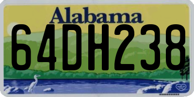 AL license plate 64DH238