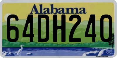 AL license plate 64DH240