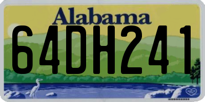 AL license plate 64DH241