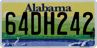 AL license plate 64DH242