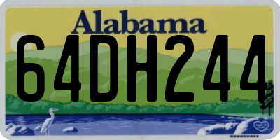 AL license plate 64DH244