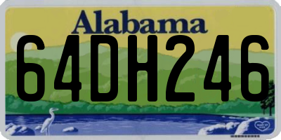 AL license plate 64DH246