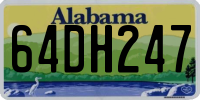 AL license plate 64DH247