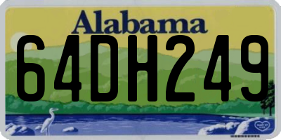 AL license plate 64DH249