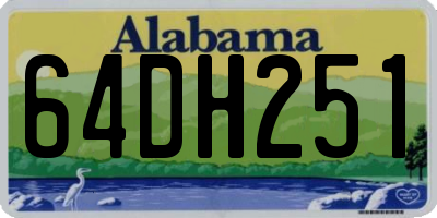 AL license plate 64DH251