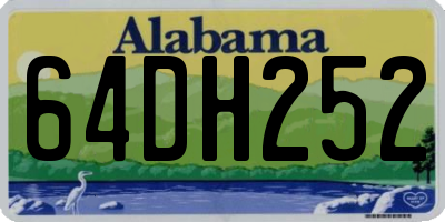 AL license plate 64DH252