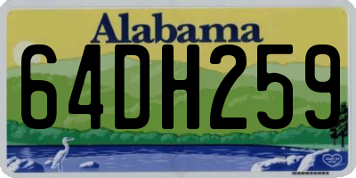 AL license plate 64DH259