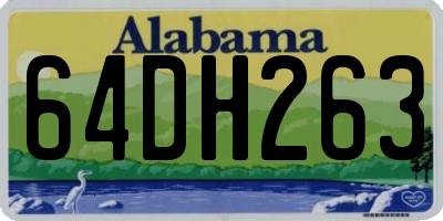 AL license plate 64DH263