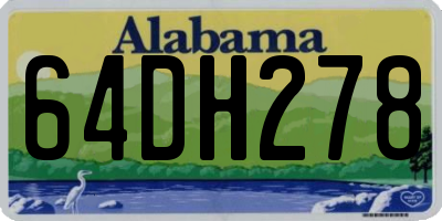 AL license plate 64DH278