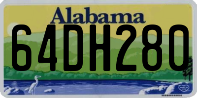 AL license plate 64DH280