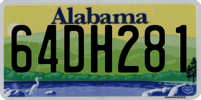 AL license plate 64DH281