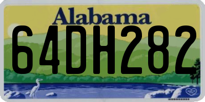 AL license plate 64DH282