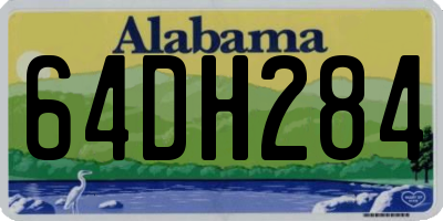 AL license plate 64DH284