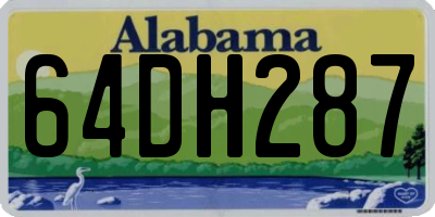 AL license plate 64DH287