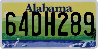 AL license plate 64DH289