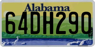 AL license plate 64DH290