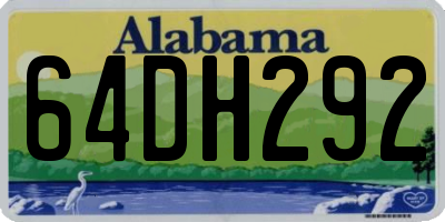 AL license plate 64DH292