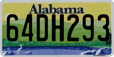 AL license plate 64DH293