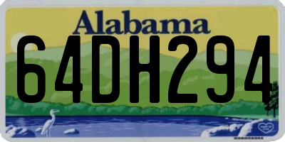 AL license plate 64DH294