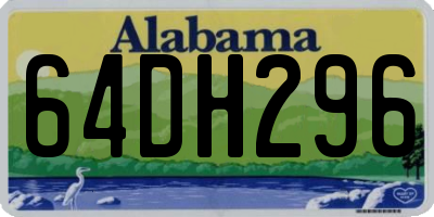 AL license plate 64DH296