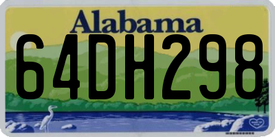 AL license plate 64DH298