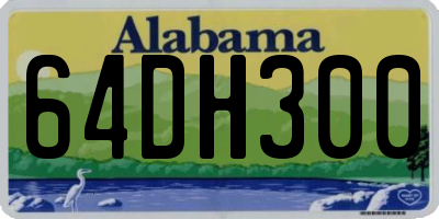 AL license plate 64DH300