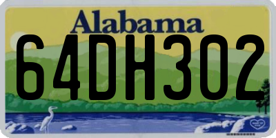AL license plate 64DH302