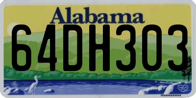 AL license plate 64DH303