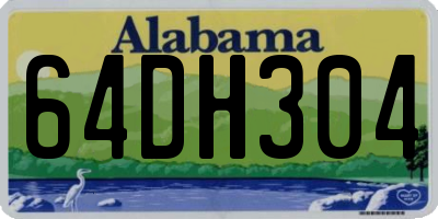 AL license plate 64DH304