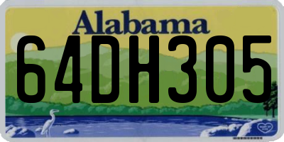 AL license plate 64DH305