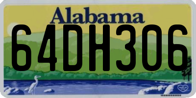 AL license plate 64DH306