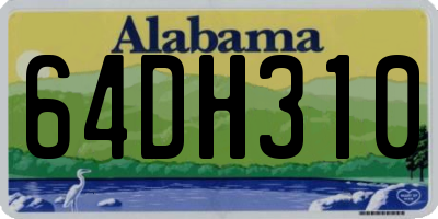 AL license plate 64DH310