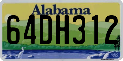 AL license plate 64DH312