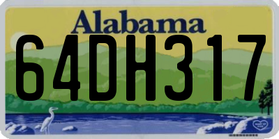 AL license plate 64DH317