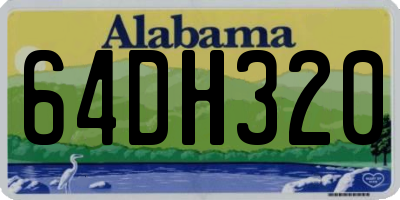 AL license plate 64DH320