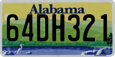 AL license plate 64DH321