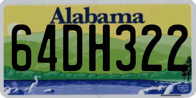AL license plate 64DH322