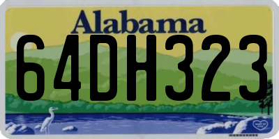 AL license plate 64DH323