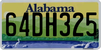 AL license plate 64DH325