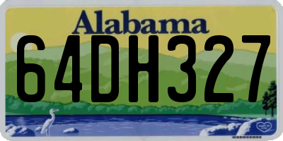 AL license plate 64DH327