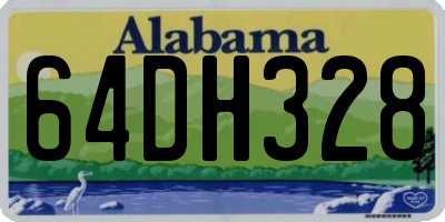 AL license plate 64DH328