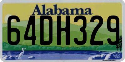 AL license plate 64DH329