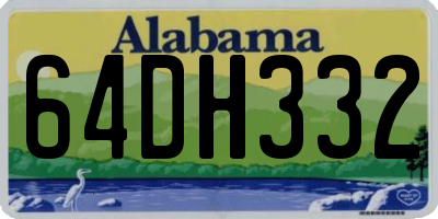 AL license plate 64DH332