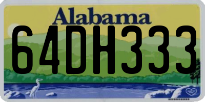 AL license plate 64DH333