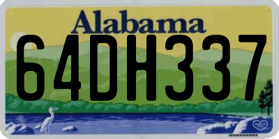 AL license plate 64DH337