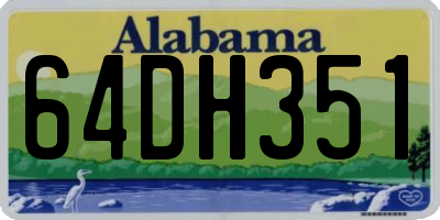 AL license plate 64DH351