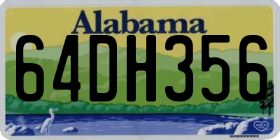 AL license plate 64DH356