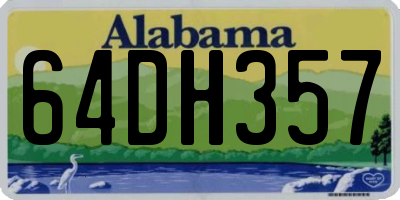 AL license plate 64DH357