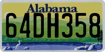 AL license plate 64DH358