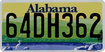 AL license plate 64DH362
